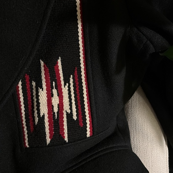 Black pioneer wear mans wool jakcet.! Made USA 44L. 80% wool and 20% nylon - Picture 3 of 5